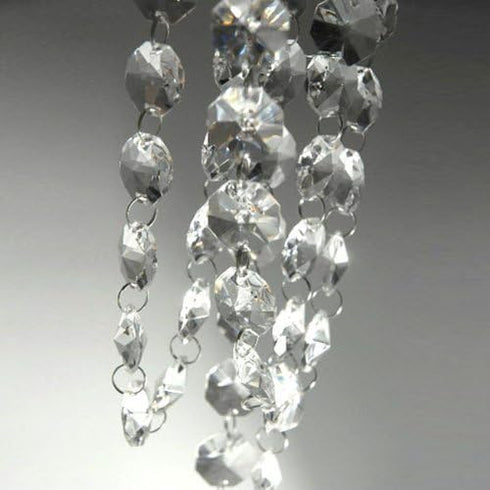 VOVOV 13 Feet Glass Crystal Beads Chain Garland...
