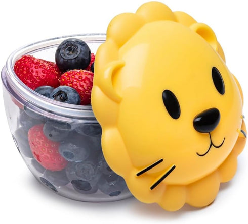 melii Animal Snack Containers with lids - Food Storage for Toddlers and Kids - Lion...