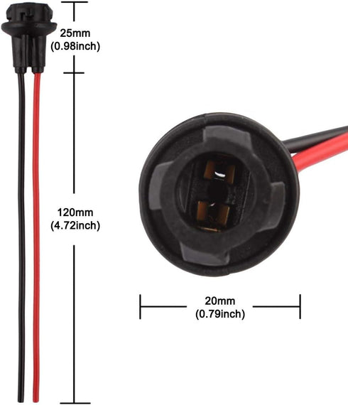 WINKA T10 194 Extension Harness Plugs Connectors Wiring Sockets for car 6Pcs...