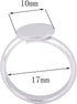 20pcs Stainless Steel 10mm Circle Pad Ring Bezel Blanks DIY Adjustable Fingerring Base Settings for Jewelry Making (Plain Steel)...