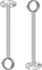 10 Inch Ceiling Curtain Rod Brackets, Heavy Duty Ceiling Curtain Rod Holder for 1 Inch Drape Poles, 2 Pack, Silver...