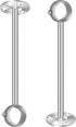10 Inch Ceiling Curtain Rod Brackets, Heavy Duty Ceiling Curtain Rod Holder for 1 Inch Drape Poles, 2 Pack, Silver...
