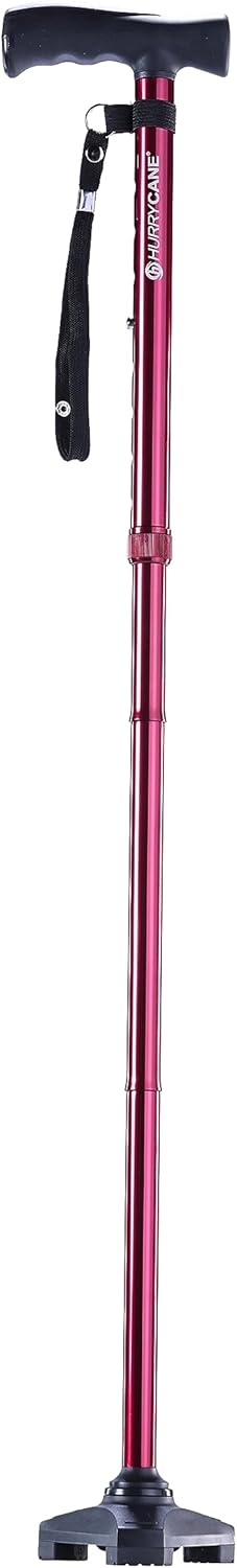 HurryCane Freedom Edition Foldable Walking Cane with T Handle...