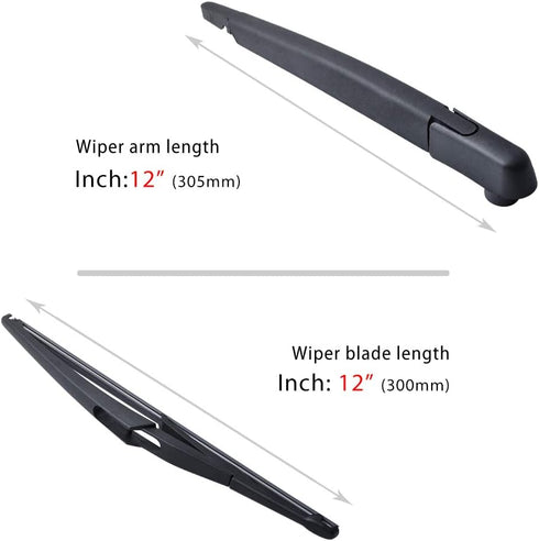 Replacement for Nissan Rogue 2014-2023, Pathfinder 2013-2018, Rear Windshield Wiper Arm Blade Set - OTUAYAUTO Factory OEM 287803JA0A...