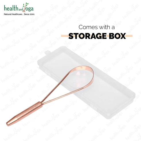 HealthAndYoga™ qLoop Copper Tongue Cleaner – Easy One Hand Use – Larger Surface Coverage – Ayurvedic Copper Health for Fresh Breath and Total Oral...