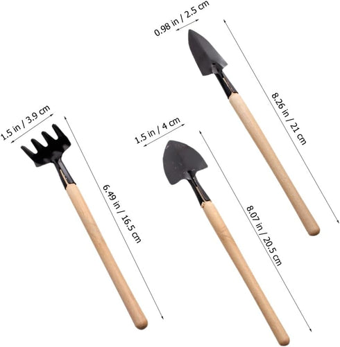 GANAZONO 8 Sets Mini Tool Shovel Fairy Gardens Tool Miniature Tools Pot Plant Hand Rake Garden Tool Bonsai Plant Miniature Garden Tool Bonsai Tool...