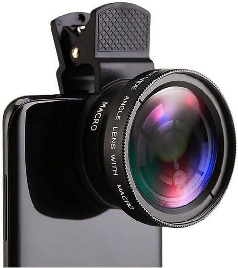 Mcoplus Cell Phone Camera Lens 2 in 1 Clip-on Lens Kit 37mm 0.45X 49UV Super Wide Angle & Macro Phone Camera Lens for iPhone and Android Smartphon...