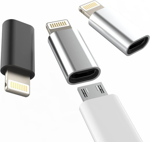 Micro USB to Lightning Adapter?3 Pack?Fast Charging Data Transmission Converter Micro USB Female Cable to Lightning Male Connector Compatible for ...