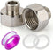 Faucet Supply Hose Adapter 3/8 Male to 1/2 Female Water Line Adapter 304 Compression Fittings for Water Supply Pipe Adapter 3/8to 1/2(OD×ID:0.54"×...