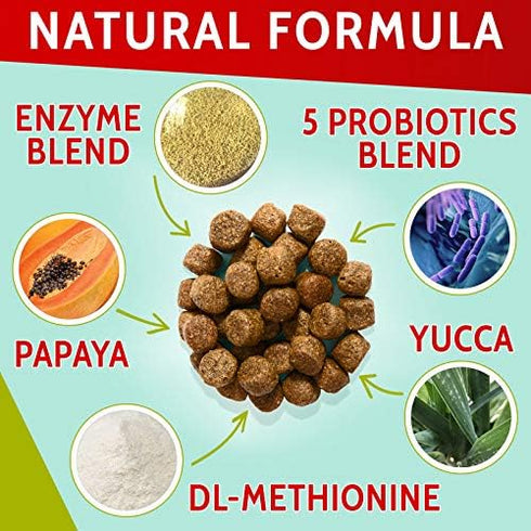 Green Lawn Chews for Dogs - Green Grass Chews - Urine Neutralizer Grass Burn Spots - Lawn Burn from Dog Urine - Probiotics & Enzymes - Made in USA...
