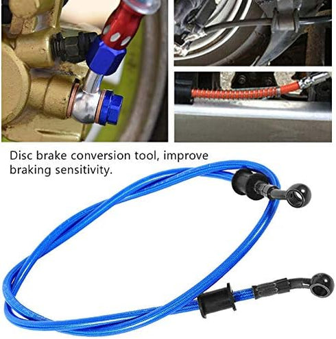 Keenso Motorcycle Front Brake Line, Braided Oil Hose Line Pipe Brake Clutch Oil Hoses Line Pipe Colorful Motorcycle Pit Dirt Bike Enduro Motocross...