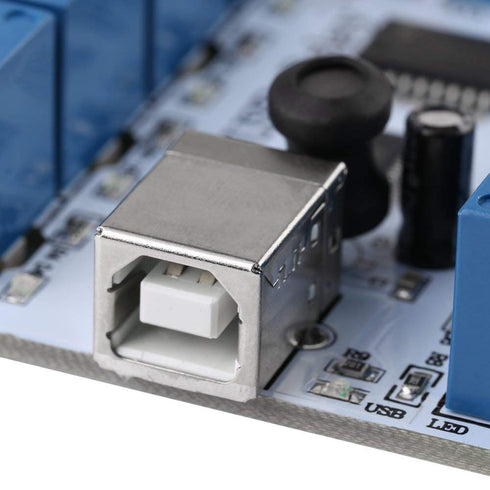 8-Channel 12V USB Relay Board, 8-Channel 12VDC Type-B USB Relay Board Module Controller for Automation Robotics...