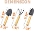 Garden Tool Set 3 Pcs Gardening Succulent Kit Wooden Handles for Small Hand Shovel Transplant Shovel Cultivator Hand Rake for Family Use...