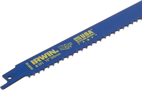 IRWIN Tools Nail-Embedded Wood Cutting Reciprocating Saw Blade, 12-Inch, 6 TPI (372156)...