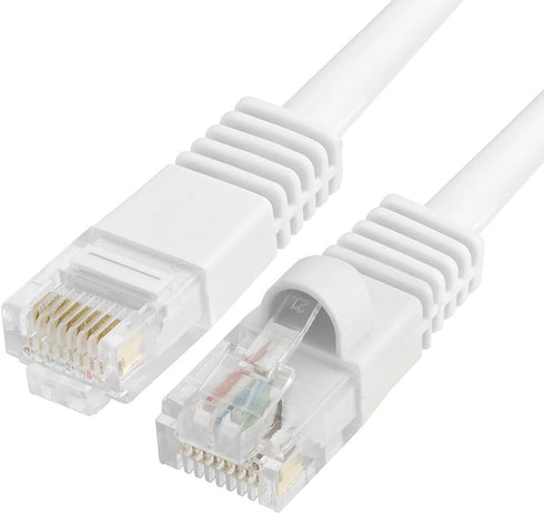 Cmple - Cat5e Ethernet Cable 25 ft, 350 MHz UTP Cat 5e Ethernet Patch Cord, 1Gbps Network LAN Cables, RJ45 Connectors, Compatible with Laptop, Mod...