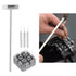 Watch Link Removal Tool Kit, Professional Disassemble Small Hammer Detachment Watch Clock Removal Tool Suit Watch Strap Link Holder Hammer Punch P...