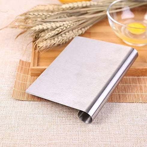 2 Pcs Stainless Steel Food Scraper and Chopper Large Griddle Spatula Kitchen Tool Gadget by ?Bench Scraper, Potato Vegetable Cake Cutting Tool wit...