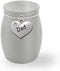 Small Miniature Size Dad Father Memorial Cremains Holder Container Jar Vial Brushed Stainless Steel Cremation Funeral Urn 1 1/2" Tall...