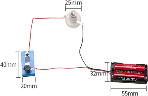 Electrical Circuit Experiment Kit, Small Bulb Lights Up Kit Basic Physic Science Playset Educational STEM Kit A OneSize Science Kits and Toys Flas...