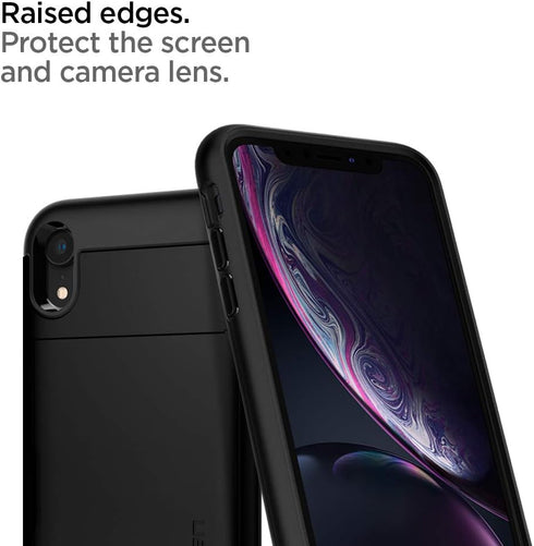 Spigen Slim Armor CS Cover Compatible with iPhone XR - Black...