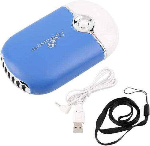 Yimart Portable Rechargeable Electric Bladeless USB Mini Air Conditioning Refrigeration Blower Dryer Fan For Eyelash Extension (Blue)...