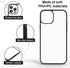 5PCS iPhone 15 Pro Max Sublimation Case with Soft Rubber + Aluminum Blank Printable DIY Customize Phone Cases for iPhone 15 Pro Max Anti-Slip Prot...