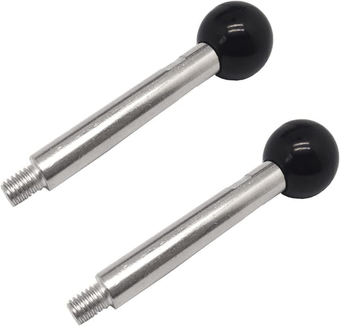 NGe 2pcs Machine Tool Handle with Ball Knob,Revolving Handle Machine Tool,Threaded Revolving Handle,for Machine Tool Accessory,(M8X100)...