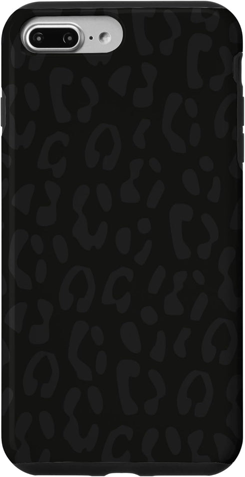 iPhone 7 Plus/8 Plus Black leopard print protective case for women cheetah design Case...