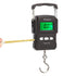 165lb 75kg Digital Fishing Postal Hanging Hook Scale with Measuring Tape, 2 AAA Batteries (Not Included)(Black)...