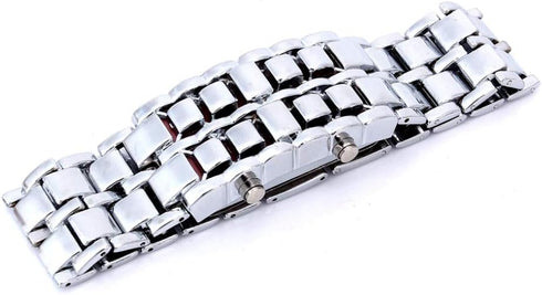 MASTOP Women's Men's Watches Fashion Novelty Lava Red Blue LED Digital Stainless Steel Black Bracelet Watches...