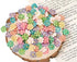 HukDok Mini Flowers with Thread Stem Mulberry Paper Flower Embellishment Card Craft Supplies Scrapbooking DIY Card Crafts Projects. (Pastel Tones)...