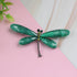 3Pcs Color Dragonfly Brooch Creative Bag Sweater Pin Brooches Insect Gift Dark green Rose red Gray white...