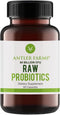 Antler Farms - Raw Probiotics 60 Billion CFU, 60 Capsules, Prebiotics & Probiotics Enzymes, Shelf Stable, Digestive & Immune Health, Vegan, Non-GM...