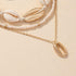 Cowrie Shell Necklace for Women Natural Sea Shell Beads Choker Necklace Gold Shell Charm Necklace Adjustable Layered Seashell Beach Necklace Summe...