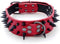 Spiked Studded Dog Collar, PU Leather Dog Collar, Adjustable Pet Collars for Medium or Large Breed Pet (L, Red3)...