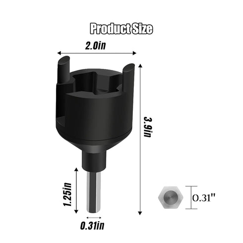 Insulator Twist Socket Tool, Electric Drill Fence Insulator Twister Tool 8MM Drill Fence Ring Cap Nut Twister for Post Self-Tapping Insulator Labo...