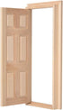 1:12 Doll House Mini Wooden Door, DIY Hollow Wooden Door Set Simple Styling 1: 12 for Dollhouse Living Room for Your Interior Model...