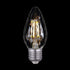 E27/E26 6W F15 Dimmable LED Porch Light Filament Bulb, Warm White 2200K 60W Equivalent 600 Lumen Edison Vintage Bulbs for Home Lighting, Flame Wri...