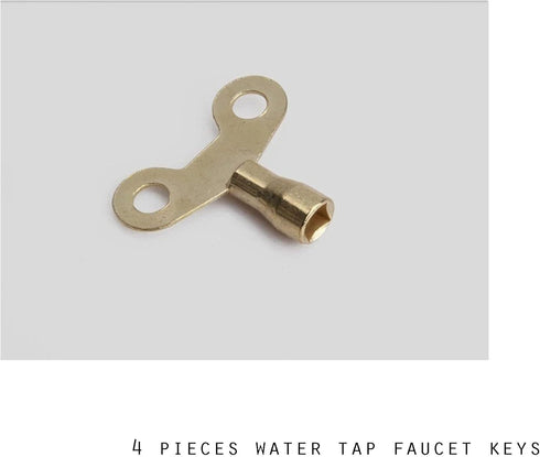 Square Hole Tone Tap Faucet Key Knob, Hole Plumbing Faucet Special Lock Plumbers Tool 4pcs 6mm Gold (Gold)...