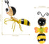 Lewondr Bee Metal Wall Art, 3D Bee Metal Wall Sculpture, Hanging Outdoor Wall Decor Fence Decoration for Garden, Yard, Patio, Indoor Home, Set of ...