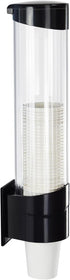 Cup Dispenser Water Dispenser Cup Holder Pull Type Paper Automatic Remover 7oz - 12oz Cone or Flat Bottom Cups for Home Office Hospital (Black, La...
