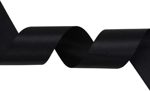 1 inch Black Satin Ribbon 50 Yards Solid Fabric Ribbons Roll for Wedding Invitations, Bridal Bouquets, Sewing, Party Decorations, Gift Wrapping an...