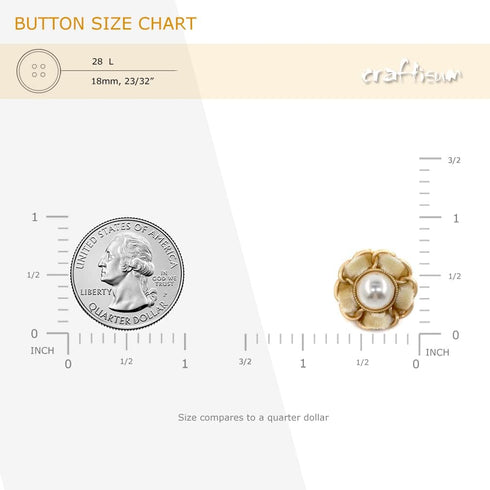 Faux Pearl Sewing Shank Buttons Hollow Edge Beige Velvet Interweave Metal Base 20 Pcs - 18mm, 23/32"...