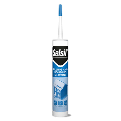 Selsil Clear 100% Silicone Sealant - Filling and Bonding Silicone Caulk - Clear Silicone Sealant Waterproof - Clear Sealant - Great Elasticity, So...