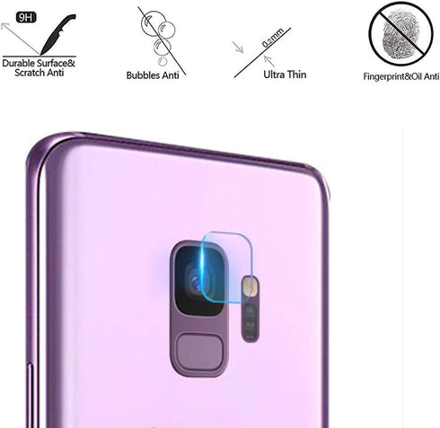 AKWOX (4 Pack) Compatible Samsung Galaxy S9 Camera Lens Protector, Ultra Thin 0.2mm 9H Hard Tempered Glass Camera Lens Protector For Samsung Galax...