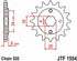 JT Sprockets JTF1554.13 13T Steel Front Sprocket...