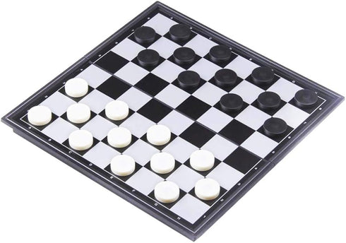 8x8 Board Checkers Draught 64 Squares, Table Game, Draughts, Checkers with Extendable Board 9x9 Inch, 12 Black 12 White Pieces Draughts 8x8 Board...