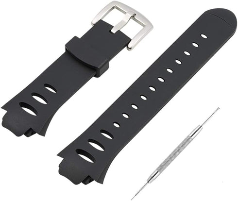 Watch Bands Compatible with Suunto Observer Tt St Sr G6 X6HRM, Classic Soft Rubber Replacement Wrist Strap for Suunto Observer Tt St Sr G6 X6HRM S...