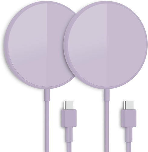Magnetic Wireless Charging Pad for iPhone Compatible with Magsafe Charger 15W 2 Pack for iPhone 15/15 Plus/15 Pro/15 Pro Max/iPhone 14/14 Pro/14 P...
