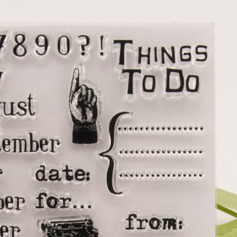 Things to Do Clear Stamps for Card Making Calendar Month Transparent Silicone Stamp DIY Scrapbooking Supplies Embossing Paper Card Album...